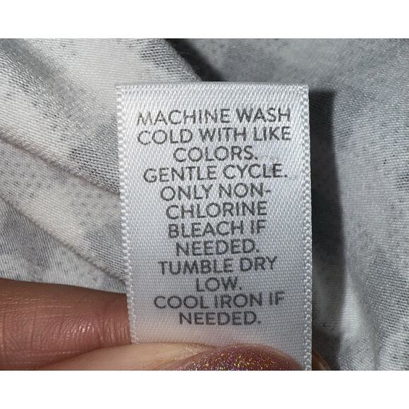 J. Jill Luxe Supima Relaxed Tee Black White Checked Top Women’s Size Petite MP - Picture 8 of 10